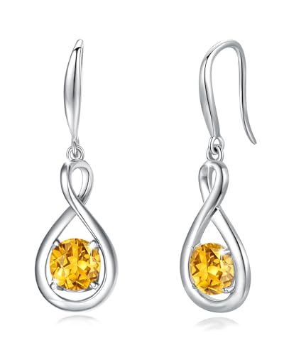 FANCIME Citrine Dangle Drop Earrings...