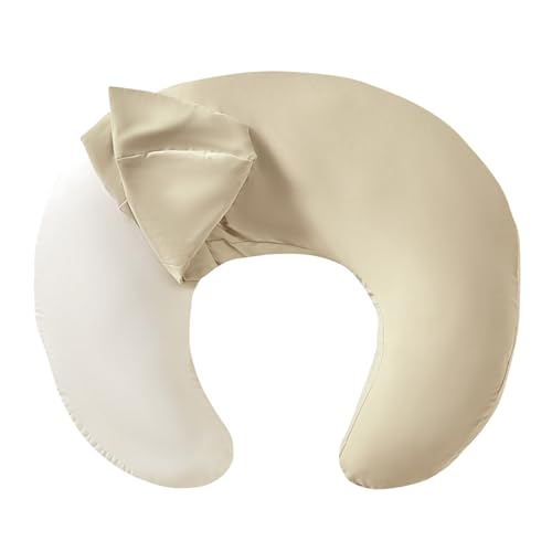 Image of ESEN Nursing Pillow with Removable Cover, Ergonomic Breastfeeding Pillow Large Size for Nursing Mother Support Bottle Feeding and Breastfeeding - White Pillow Insert - Fog Cover, White+fog