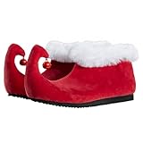 Costume Agent Green Monster Christmas Movie Red Shoes with Bells Santa Claus Elf Costume, X-Large