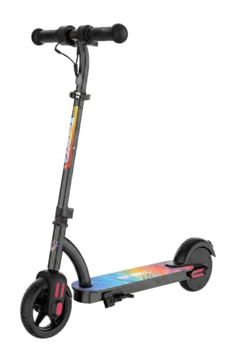 Caroma Trottinette pour Enfants, 3 Roues Clignotantes à LED en polyuréthane avec Barre en T en Alliage d'aluminium pour Enfants et Tout-Petits Filles et garçons de 3 à 12 Ans (Rose)