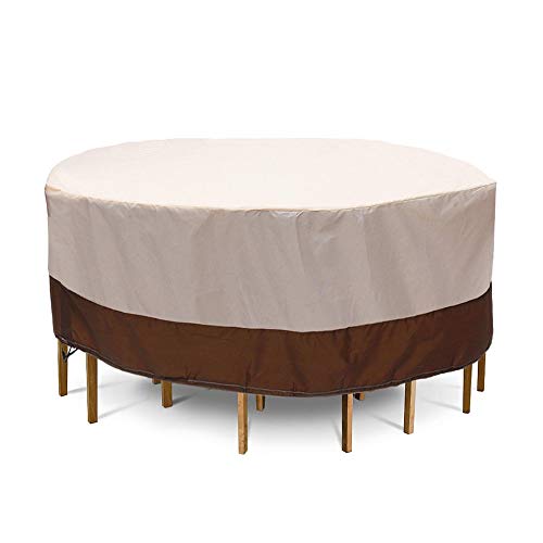 ZDAMN Sofa Cover outdoor Patio Furniture Round Cover Outdoor Table Chairs Bench Dust Protector (Color : Beige, Size : 188x84cm)