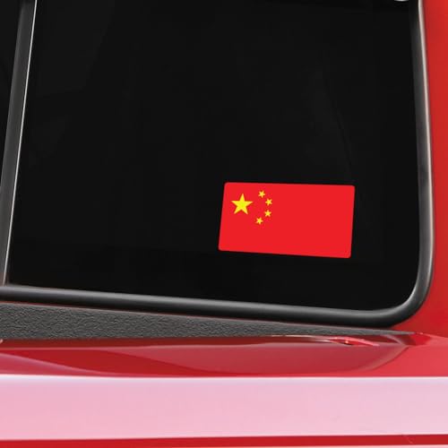 Image of World Country Flag Decal Stickers - Two Pack - for Cars Windows Bumpers Laptops Tablets Tumblers Cups Walls (China)