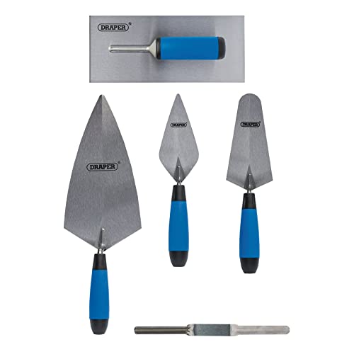 Trowel set Draper 70372 de 5 pièces bleues et argentées