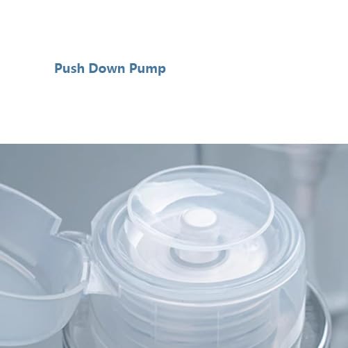 KEAIYYJ- Push Down Pump Dispenser Nail Polish Remover Alcohol Bottle Liquid Container Makeup Water Clear 4 oz