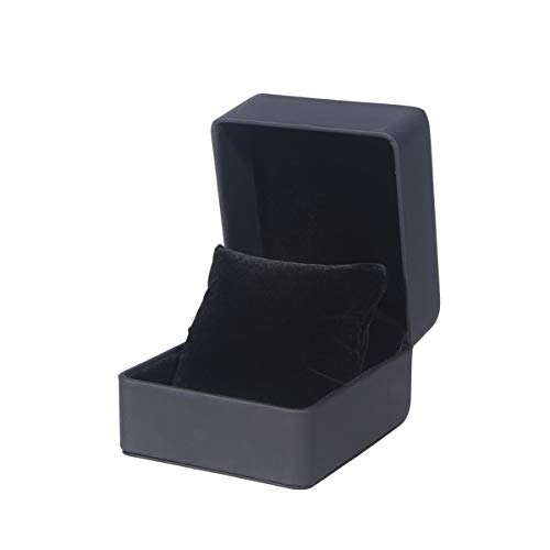 ULTECHNOVO Caja de Reloj de Viaje Caja de Almacenamiento Individual Organizador de Joyas Caja de Regalo Collar Caja para Collar Sostenedor Anillos Pulseras Reloj Carbonarius Cover