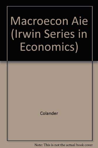 Macroeconomics (INSTRUCTORS MANUAL) 0256168202 Book Cover