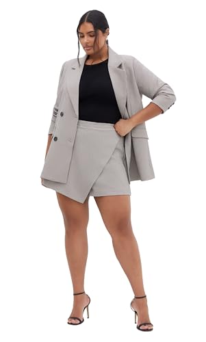 City Chic Women's Plus Size Skort - Hailey Check
