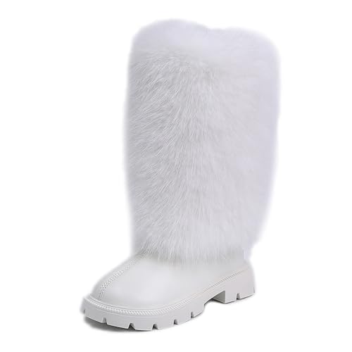 TangDao Girls Ankle Boots Fur Lined Low Heel Glitter Zipper Chelsea Booties Girls Waterproof Comfy Snow Boots Warm Winter Shoes for Little Kids/Big Kids/Toddler