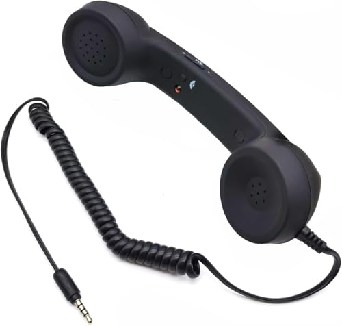 Drumstone ๐๐ ๐๐๐๐ซ๐ฌ ๐๐ฎ๐๐ซ๐๐ง๐ญ๐๐ Retro Phone Handset with 3.5mm Jack โ Radiation-Free Wired Receiver for Smartphones | One-Touch Call, Comfortable Grip, Vintage Design for Safe & Stylish Drumstone ๐๐ ๐๐๐๐ซ๐ฌ ๐๐ฎ๐๐ซ๐๐ง๐ญ๐๐ Retro Phone Handset with 3.5mm Jack โ Radiation-Free Wired Receiver for Smartphones | One-Touch Call, Comfortable Grip, Vintage Design for Safe & Stylish