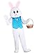 Fun Costumes Easter Bunny Adult Costume, Rabbit Mascot Outfitfor Adults, Bunny Jumpsuit with Blue Bow Tie