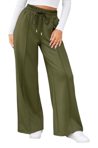 Image of Q - RIOUS Women's Wide Leg Drawstring Relaxed Fit Trouser
