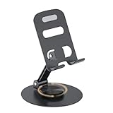 Generisch Rotating Phone Stand - Adjustable Smartphone Holder for Desk | Foldable Design with Angle Support, Height Control for Office Work, Video Streaming, Kitchen Use and Study Tables