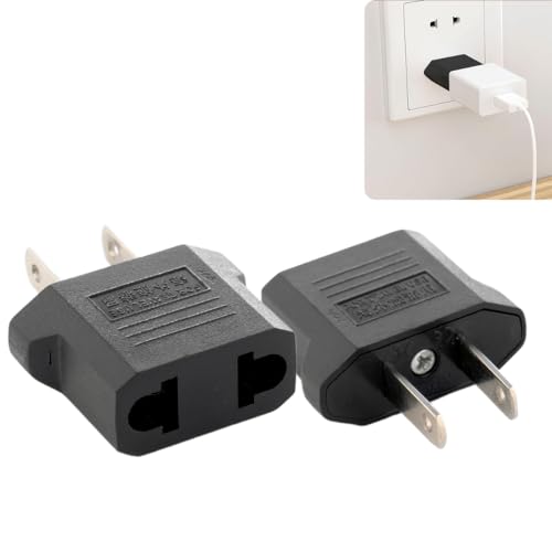 Image of Hi-Plasst India to USA Converter Plug 2 Pin| Travel Adapter 2-Pieces Pack Universal Type A Plug Adapter for US, Canada, Mexico, Japan, Thailand | for Indian Devices (Pack of 2)