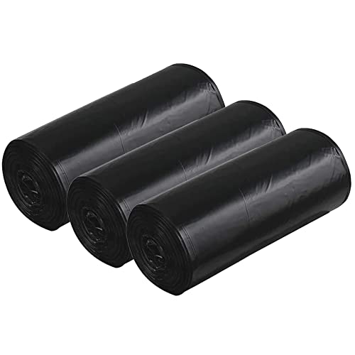 Image of Premium Recyclable Garbage Bags | Small Size Dustbin Bag /Trash Bag - Black Dustbin Covers for Wet and Dry Waste (Pack of 3 Rolls) Total 90 Bags