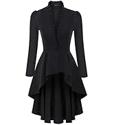 Scarlet Darkness Long Jacket for Women Renaissance Victorian Waistcoat Jacket Gothic Steampunk Ja...