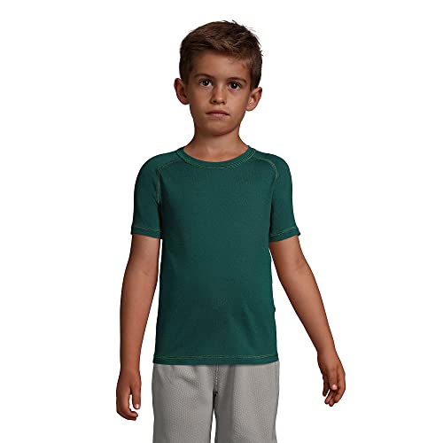 Lands' End School Uniform Boys Short Sleeve Active Gym T-Shirt Large Evergreen #TOP2