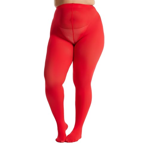 Image of Frola Plus Size Tights for Women Semi Opaque Control Top High Waist Stockings 60 Denier Women's Pantyhose 2X 3X 4X 5X