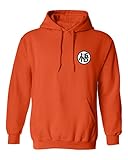 Allntrends Hoodie Goku's Training Symbol Hooded Sweatshirt 2022 Cool Graphic Top (L, Orange)