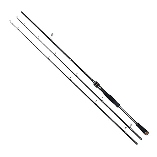 JKCKHA 2-Teil/3-Teil 7-Fuß-Spinnrute Kohlefaser Spincasting Angelrute mit 2 Spitzen - mittelschwere und schwere tragbare Spin Bass Angelrute,Spinning Rod,7.9ft Cover