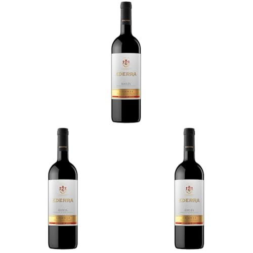 Ederra Crianza - Vino tinto DO Rioja, 100% Tempranillo -75cl (Paquete de 3)