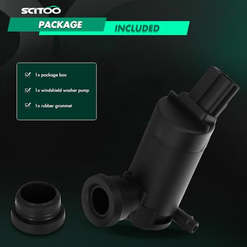 Image of SCITOO Windshield Washer Pump Replacement For Ford For E-350 Super Duty