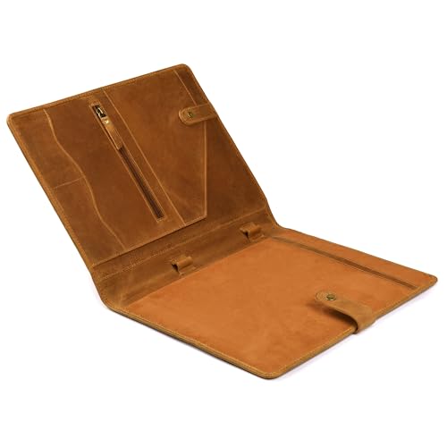 Leather Village Leather Portfolio Organizer, Professional Business Padfolio for Men & Women, Stylish Document Card Holder - Image 2