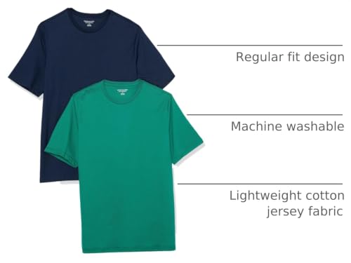 Image of Amazon Essentials Men's Slim-Fit Crewneck Short Sleeve Cotton T-Shirts