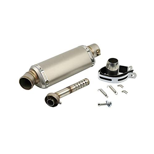 バイクサイレンサー スリップオンマフラー バイクマフラー 差込口50.8mm 汎用 長さ370mm ボディの直径105mm