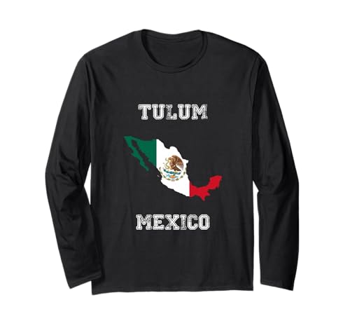 Retro Tulum Mexico Flag Long Sleeve T-Shirt
