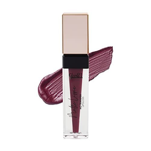 Image of Glam21 Matte Lippie No Transfer Lip Gloss | Lightweight and comfortable| Creamy Matte Formula - 4 gm | Purple Myth-22