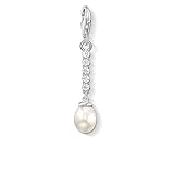 Gem type: Zirkonia Thomas Sabo Damen-Charm-Anhänger Perle 925 Sterlingsilber 1803-167-14