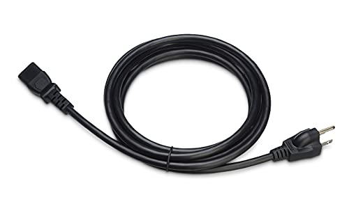 Image of Amazon Basics Computer Monitor TV Replacement Power Cord, 10 ft, 24 count, Black