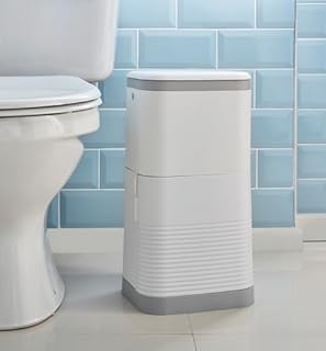 Coopers of Stortford - Discreet Disposable Bin 15L - Slimline Hygienic Odour Free Sanitary and Incontinence Pad Disposal with Lockable Airtight Seal and Bags Included