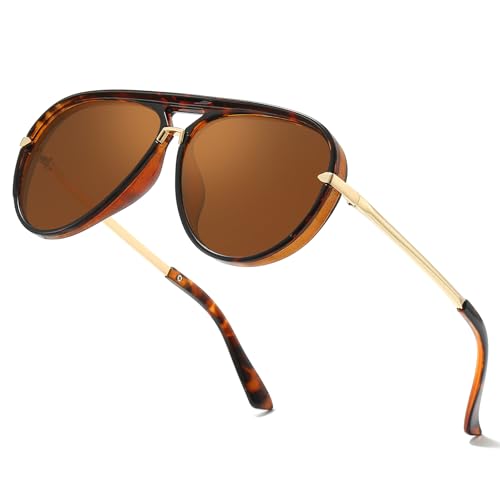 Chicid Aviator Sunglasses for Women Men, Tangle Free Classic UV400 Protection Trendy Shades Sun Glasses Frame