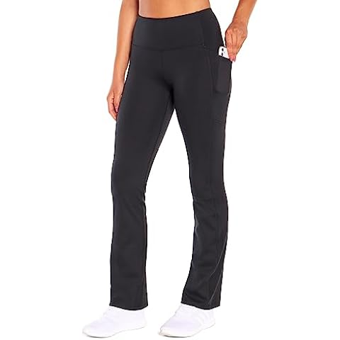Marika Women's Standard Della High Rise Pocket Bootcut Pant, Black Cover