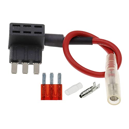 DMUZZSQJ 12V Mini Small Medium Size Car Fuse Holder Add-a-Circuit TAP Adapter with 10A Micro Mini Standard ATM Blade Fuse