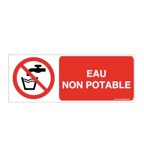 AUA SIGNALETIQUE - Eau non potable P005-B - 160x60 mm, PVC 1.5mm