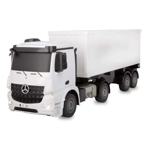 JAMARA 408300 Container LKW Mercedes-Benz Arocs 1:26 2,4GHz - LKW Rc ferngesteuert, Truck Spielzeug fürKinder, Lastwagen Fahrzeuge fernsteuerung, Geschenk für Kinder, Motorsound