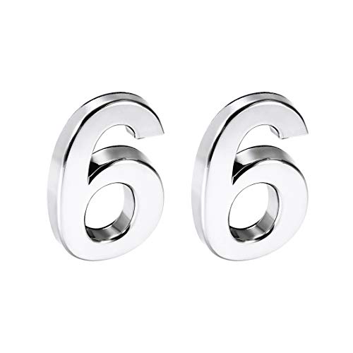 Numéro de maison autocollant argenté étanche et visible en ABS lot de 2 uxcell pour porte et hôtel
