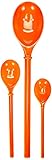 Zak Designs Happy Face 3-Piece Kitchen Spoon Set, Orange