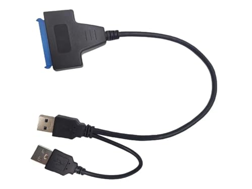 Image of SANCY USB 3.0 to SATA Adapter Cable, 0.3m, 3A Fast Charging, Pure Copper with DC Port, PVC Jacket for Data Transfer & Charging