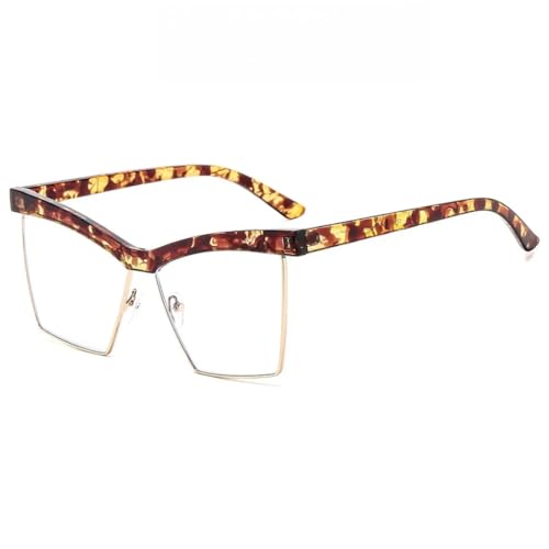 Lunettes rétro demi-montures œil de chat transparentes pour femmes et hommes