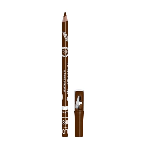 Image of Colors Queen Eye & Lip Liner Pencil with Sharpener | Long Lasting & Smudge Proof Lip Liner | Matte Finish, Rich Color Payoff Sharpenable Pencil (Brown)