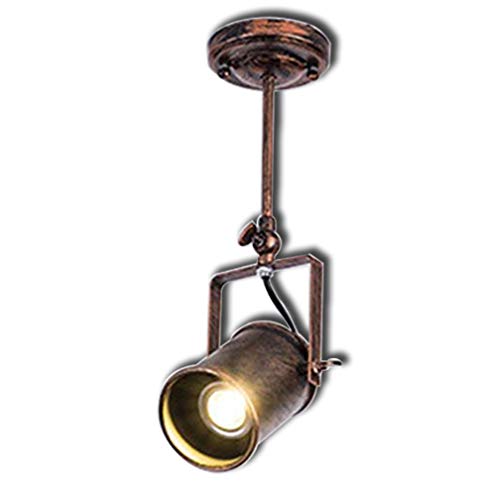 LED Spot Lumière industrielle Retro Vintage Track Flammig Design Lampe murale ajustable Métal Abat-jour de lampe de 3 chandeliers Éclairage Plafonnier pour Salle à Manger Salle couloir E27 1-flammig Cover