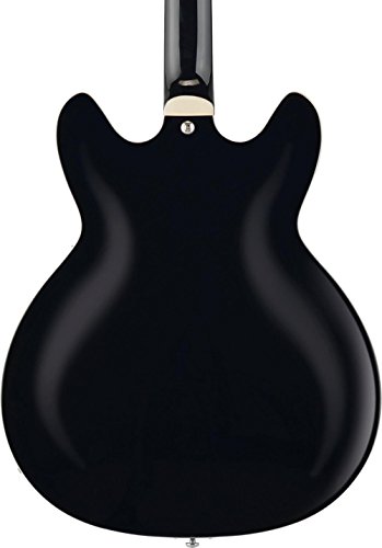 Hagstrom SUVIK-BLK Guitare électrique semi-creuse 6 cordes Noir brillant Noir - Les Beatles, Paul McCartney, John Lennon, RIngo Starr, George Harrison Hagstrom SUVIK-BLK Guitare électrique semi-creuse 6 cordes Noir brillant Noir – Image 3