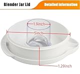 124462-000-805 Glass Blender Jar Lid Replacement 110404-000-805 Fits for Oster Blender Jars that Measure 5 1/2" at the Top -White - Image 2