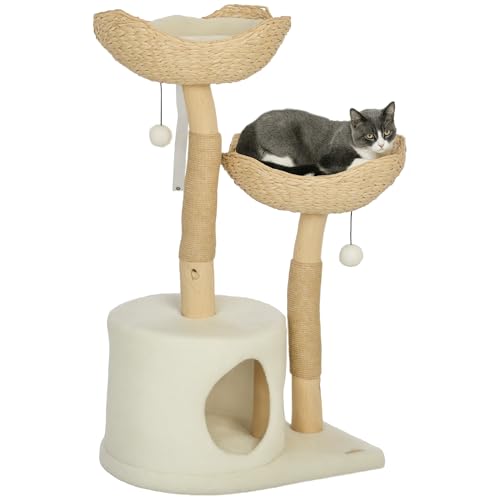 Árbol para gatos PawHut de 37 pulgadas para interiores miniatura 1