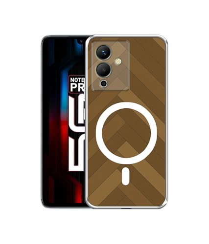 Image of Case Cover for Infinix Note 12 Pro 5G Wooden Herringbone Magnetic Ring Design (Not Magnetic Compatible) | UV Printed Soft TPU Shockproof Back Case for Infinix Note 12 Pro 5G