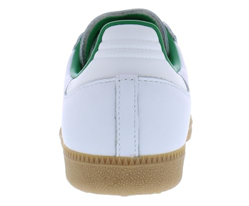 Image of adidas Samba Mens Shoes Size 7.5, Color: Cloud White /Crystal White /Green