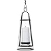 H Potter Hanging Lantern Decorative for Outdoor Patio or Indoor Candle Holder Metal and Glass Hurricane use for Wedding Party or Entertainment GAR544 Black